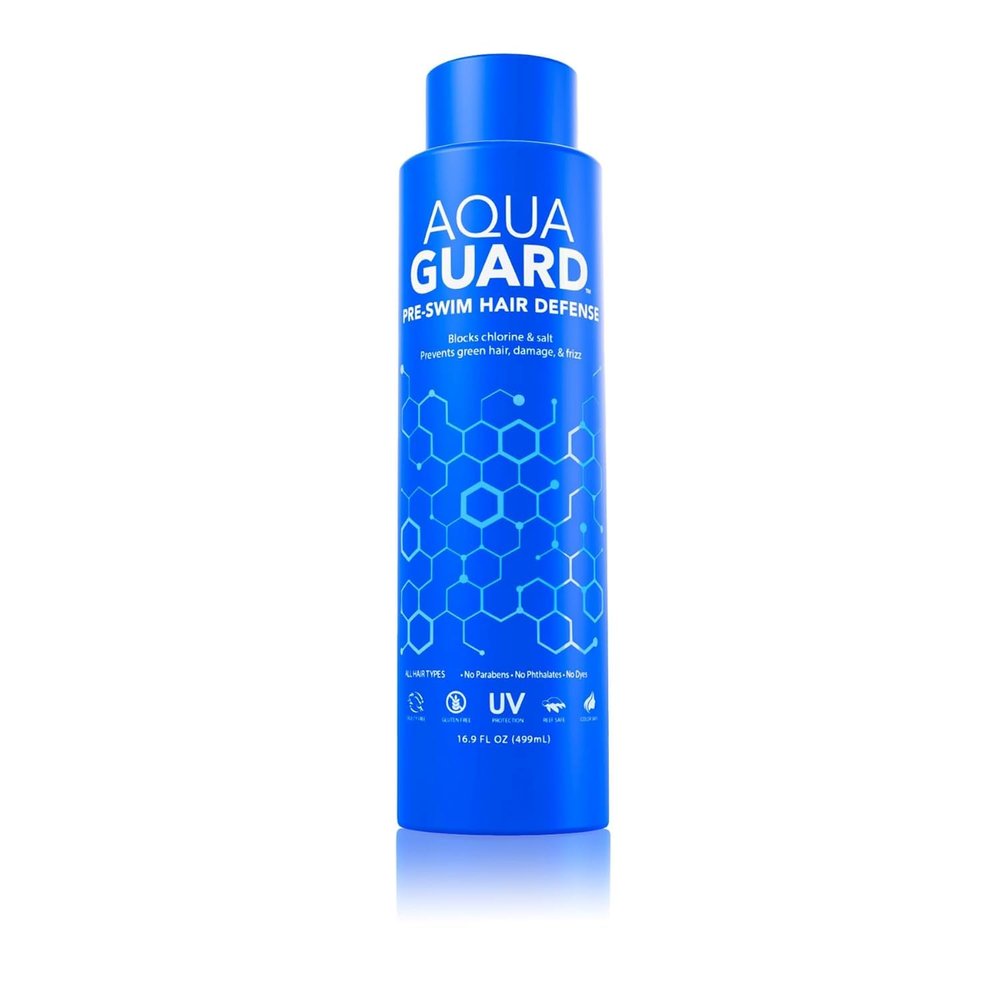 AQUA GUARD Pre-Swim Hair Defense Family Size | Chlorine Shield for the Whole Family | Prevents Chlorine Damage + Softens Hair While Swimming | Made in California | 16.9 oz
