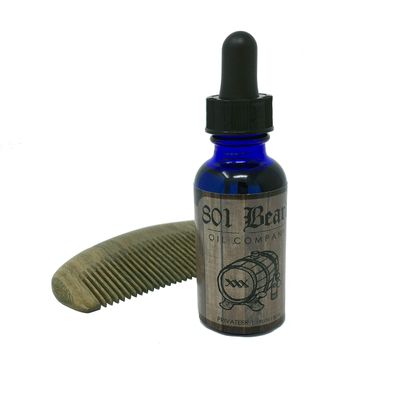 801 Beard Oil Co. Privateer Beard Oil and Beard Sandalwood Comb Gift Duo