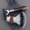 Complete Vintage Style Men's Shaving Set >Synthetic Hair Brush, Triple Edge Cartridge Razor, Engraved Bowl & Soap| Free Alum Stick Pencil. Perfect Set for Men's view 3