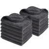 SINLAND Absorbent Coral Velvet Washcloth Ultra Soft Microfiber Face Towels 12 x 12 inch Multi-Purpose Face Cloths for Household and Sport view 1
