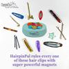 HairpinPal Magnetic Bobby Pin Holder - Easy Hair Clip and Pin Collector - Manage Hair Clips - Keeps Rooms Tidy - Sea Foam Teal - Made in the USA view 2
