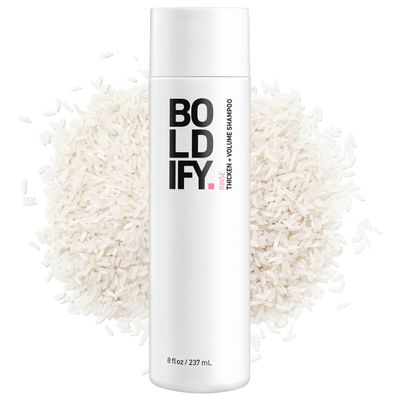BOLDIFY Thickening Shampoo - Rice Water for Thinning and Oily Hair - Volumizing Shampoo for Fine Hair, Weightlessly Removes Excess Oil - 8oz