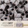 100 Pieces Large Nail Sanding Bands Professional Nail Manicure for Nail Drill Bits for Acrylic Nails (100 Grit, Zebra) view 3