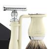 Complete 5Pcs Classic Men's Shaving Set |Top Grade Silver Tip Brush, DE Safety (Blades Not Inc), Dual Stand, Bowl & Soap view 2
