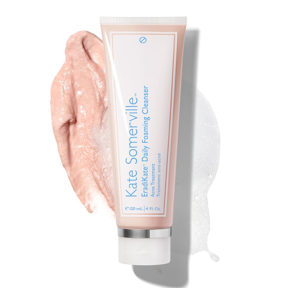 Kate Somerville EradiKate 3% Sulfur Daily Foaming Cleanser Acne Treatment Clinically Formulated Medicated Face Wash Balances Skin & Cleans Pores, 4 Fl Oz