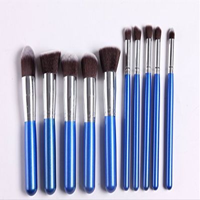 10 PCS classic multifunction Makeup brush set eye shadow brush Blusher brush - Darkblue
