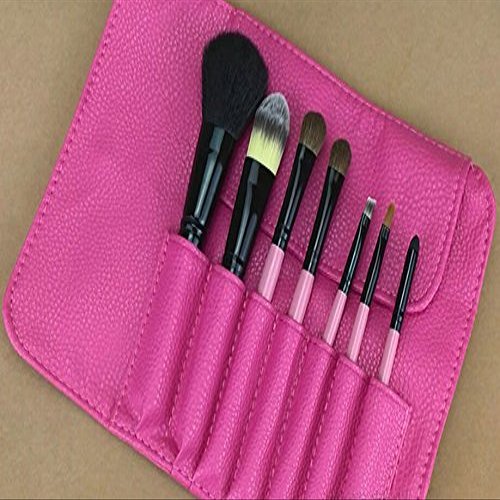 7 PCS Cosmetic brush eye shadow brush Blusher brush foundation brush-Pink