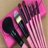 7 PCS Cosmetic brush eye shadow brush Blusher brush foundation brush-Pink view 2
