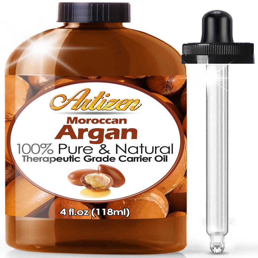 Artizen Moroccan Argan Oil - 4 Ounce Bottle (100% Pure & Natural) Suitable for Your Hair, Face, Skin, Nails & More - Natural Additive to Shampoo, Lotions and Soaps - Argan Oil for Soap Making