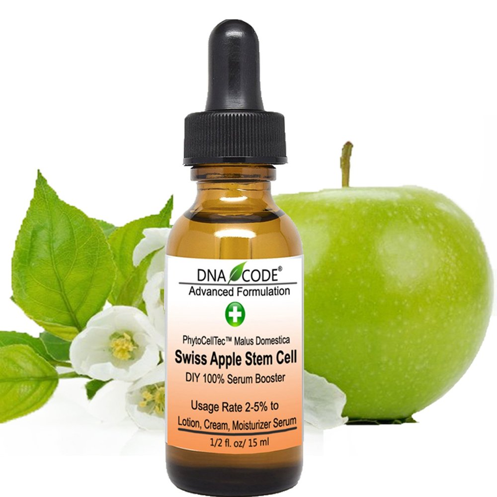 Anti-Aging. DIY Swiss Apple Stem Cell 100% Serum Booster. Remove Wrinkles, Rebuild Collagen & Elastin