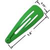100 Pieces Solid Color 2 Inch Barrettes Women Metal Snap Clips view 4