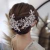 ZHENM 2 PCS Wedding Hair Clip for Brides,Rhinestone Wedding Headband, Bridal Hair Accessories,Wedding Hair Accessories for Brides (Silver) view 1