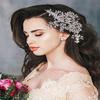 ZHENM 2 PCS Wedding Hair Clip for Brides,Rhinestone Wedding Headband, Bridal Hair Accessories,Wedding Hair Accessories for Brides (Silver) view 3