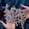 ZHENM 2 PCS Wedding Hair Clip for Brides,Rhinestone Wedding Headband, Bridal Hair Accessories,Wedding Hair Accessories for Brides (Silver) view 4