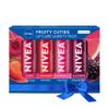 NIVEA Lip Care, Fruity Tinted Lip Balm Variety Pack, Cherry, Strawberry, Blackberry and Watermelon Flavors, 3-in-1 Moisture, Repair and Color, 0.17 Oz Stick, Pack of 4 view 1