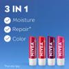 NIVEA Lip Care, Fruity Tinted Lip Balm Variety Pack, Cherry, Strawberry, Blackberry and Watermelon Flavors, 3-in-1 Moisture, Repair and Color, 0.17 Oz Stick, Pack of 4 view 3