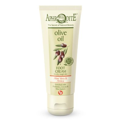 Aphrodite Olive Oil Foot Cream - Aloe Vera & Arnica 75 ml