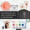KOTAMU Waxing Kit Black Digital Wax Kit for Women Men Sensitive Skin Hard Waxing Pot for Eyebrow Face Leg Underarm Coarse Soft Hair Removal Professional Wax Warmer with 25 Accessories for Home Salon view 4