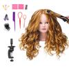 SOPHIRE 26"-28" Long Hair Mannequin Head with 80% Real Human Hair, Hairdresser Practice Training Head Cosmetology Manikin Doll Head with 9 Tools and Clamp - Golden, Makeup On view 3