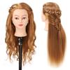 SOPHIRE 26"-28" Long Hair Mannequin Head with 80% Real Human Hair, Hairdresser Practice Training Head Cosmetology Manikin Doll Head with 9 Tools and Clamp - Golden, Makeup On view 4