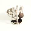 Bey-Berk Personalized Chrome Plated Shaving Set, 4-Piece Razor and Pure Badger Brush with Soap Bowl and Stand, Compatible Blades, Tarnish-Resistant Silver Wet Shaving Kit for Men view 3