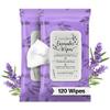 BeautyFrizz Lavender Face Wipes - 120 pcs - Gentle Makeup Remover Wipes for Women - Facial Cleansing Wipe with Aloe, Castor, Vitamin A and E - Extra Soft - Moisturizing view 1