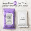 BeautyFrizz Lavender Face Wipes - 120 pcs - Gentle Makeup Remover Wipes for Women - Facial Cleansing Wipe with Aloe, Castor, Vitamin A and E - Extra Soft - Moisturizing view 2