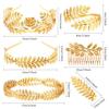 7pcs Goddess Leaf Headband, Greek Goddess Bridal Hairband, Laurel Leaves Crown Gold Leaf Branch Crown Greek Goddess Headpiece Accessories, Romantic Grecian Goddess Costume Accessories  Gorgeous view 2