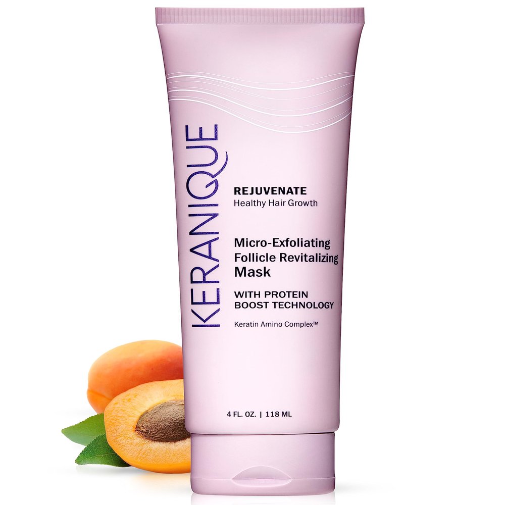 Micro Exfoliating Mask for Scalp & Hair - Keranique Clarifying Scalp Scrub for Women - Cleansing & Moisturizing Scalp Detox Conditioner - Creates Foundation for Fuller Growth - Hair Mask & Exfoliator