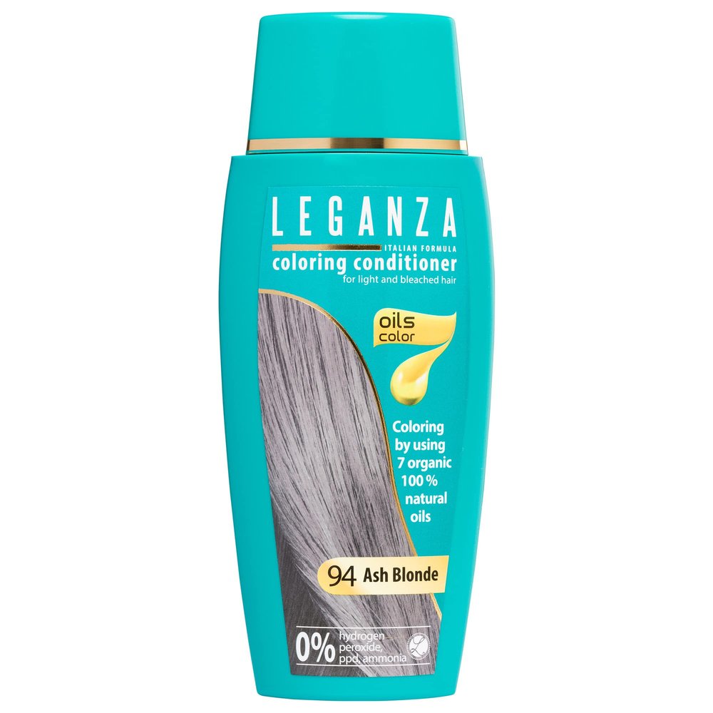 Leganza Coloring Conditioner Color 94 Ash Blonde with 7 natural oils ammonia and Paraben Free
