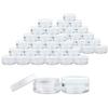 (1000 Pcs) Beauticom 5G/5ML Round Clear Jars with White Lids for Scrubs, Oils, Salves, Creams, Lotions - BPA Free view 1
