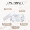(1000 Pcs) Beauticom 5G/5ML Round Clear Jars with White Lids for Scrubs, Oils, Salves, Creams, Lotions - BPA Free view 2