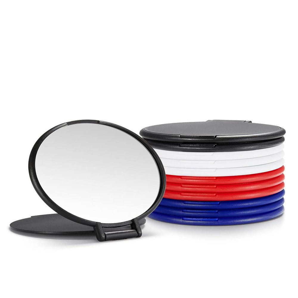 Compact Mirror Bulk, Round Makeup Mirror for Purse, Set of 12 (4-color)