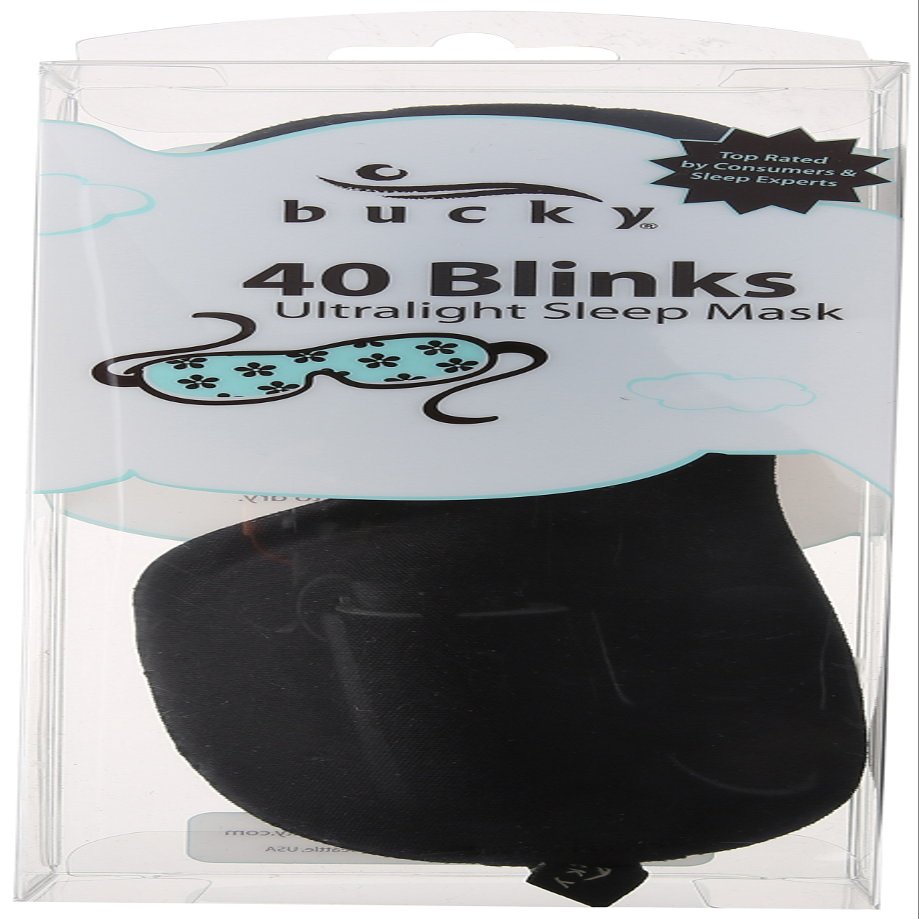 Bucky 40 Blinks Mask Ultralight Eye Mask, Black