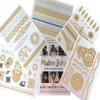 5 Sheets Metallic Tattoos Gold and Silver Flash By Modern Boho HUGE Collection (Namaste Collection) view 1