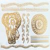 5 Sheets Metallic Tattoos Gold and Silver Flash By Modern Boho HUGE Collection (Namaste Collection) view 3