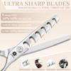 Dream Reach Professional 6 inch Hair Cutting Scissors, Japanese 440C Steel Thinning Shear for Men/Women Cutting for Salon/Barber/Home view 3