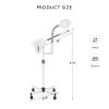 Fitnessclub 2 in1 Facial Steamer 5x LED Magnifying Lamp Hot Ozone Beauty Salon Face Equipment for Moisturizing, White view 3