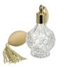 BOGZON 80ml Clear Crystal Vintage Style Perfume Bottle Gold Long Spray Tassels Atomizer Pump Refillable Glass Bottles Makeup Tool view 1