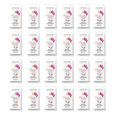 Bodipure All-In-1 Moisturizing Hand Mask Gloves  Keratin & Vitamin E Treatment for Dry Cracked Hands, Deep Hydration Repair Gloves, Strengthen Nails & Soften Cuticles, Spa Hand Care 24 Pairs