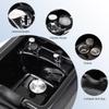BarberPub Shampoo Backwash Sink Station with Shampoo Bowl, Spa Salon Beauty Equipment 6154-7134, Black view 2