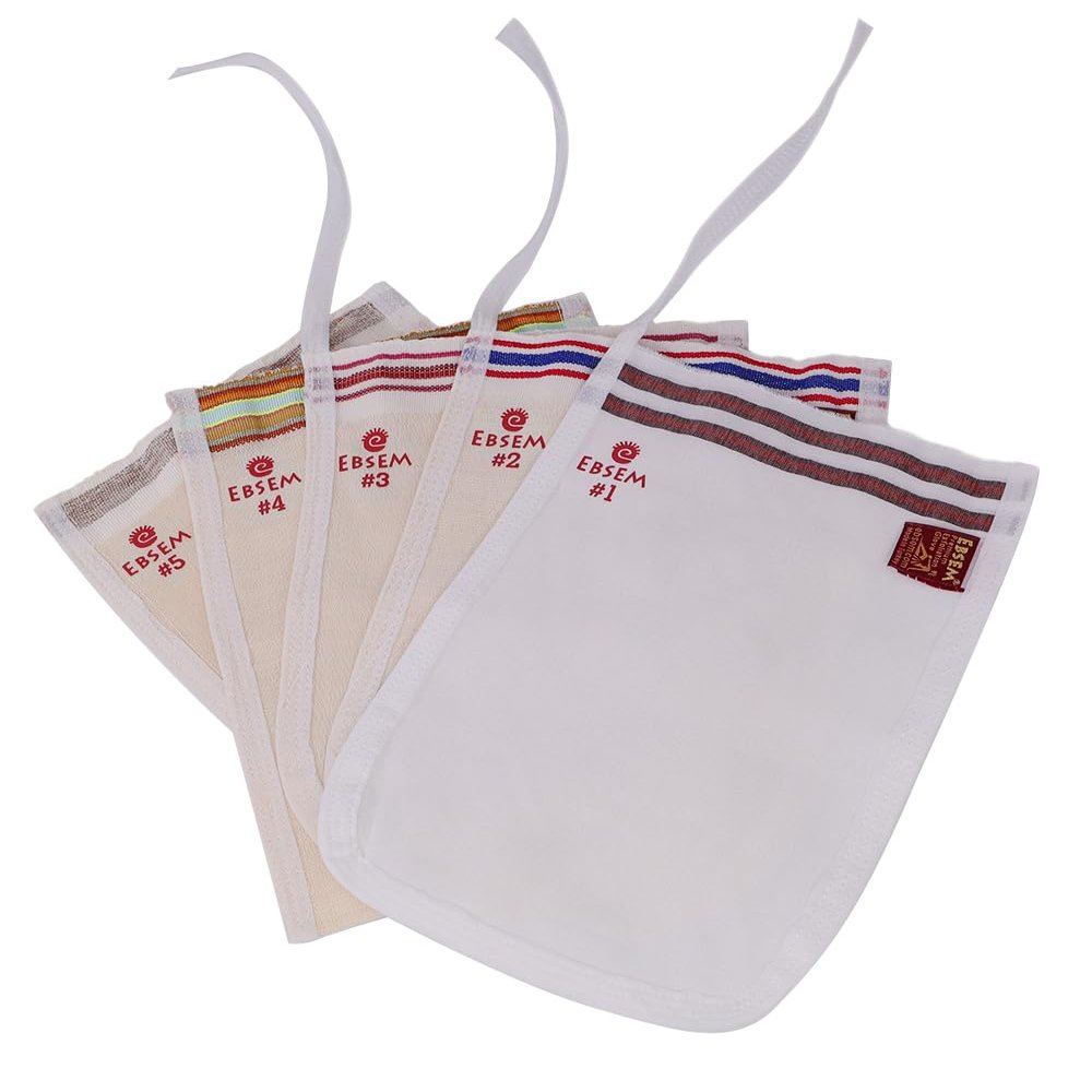 EBSEM Turkish Bath Hamam Hammam Spa Exfoliator Peeling 5 Different Gloves Kese Mitt Heel Foot File Exfoliating Gloves