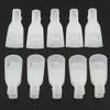 10x Reusable Salon DIY Nail Art Tool Acrylic UV Gel Polish Remover Soaker Cleaner Clip Cap Wrap (White) by Broadfashion view 3