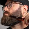 ZEUS Pocket Beard Comb with Leather Sheath, Handmade Saw-Cut Pocket Beard & Mustache Comb with Travel Storing Case (U11) view 3