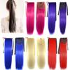 Simpleyourstyle 1pc 29colors Straight Long 55cm 21.6inch Wrap Ponytail Wig Clip in Hair Extensions Black Blue Red Light Brown Blonde U Pick (44) view 2