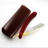 Cut Throat Shaving Razor, Fixed Blade Straight Shaving Razor - Most Classier Razor on Amazon + Leather Pouch (Golden) view 2