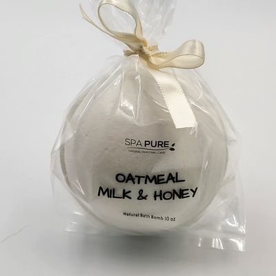 3 Oatmeal Milk and Honey Luxury Bath Bomb Fizzies, Made with Shea, Mango and Cocoa Butter, Ultra Moisturizing, Great for Dry Skin,