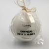 3 Oatmeal Milk and Honey Luxury Bath Bomb Fizzies, Made with Shea, Mango and Cocoa Butter, Ultra Moisturizing, Great for Dry Skin, view 1