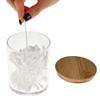 ARAD 3 Pcs Cotton Ball, Swab, Q-tip Storage, Clear Acrylic Jar Container with Bamboo Lid, Easy Organization on Bathroom Counters, Under Sink Placement or Vanity Tables-3.25" D x 4.5" H view 3