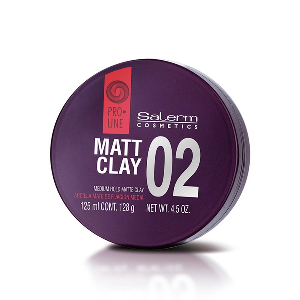 SALERM - Hair Wax - Pro Line Matt Clay 02-125 ml - for Medium and Long Hair - Medium and Flexible Hold - Long-Lasting - Matte Finish - Hair Texturizer - Nourishes and Hydrates